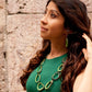 Antonella Tagua Nut (Vegetable Ivory) Necklace Green