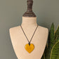 Big Sister Polished Heart Tagua Nut Pendant - The Happy Elephant - Tagua Jewellery