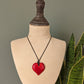 Big Sister Polished Heart Tagua Nut Pendant - The Happy Elephant - Tagua Jewellery