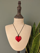 Load image into Gallery viewer, Big Sister Polished Heart Tagua Nut Pendant - The Happy Elephant - Tagua Jewellery
