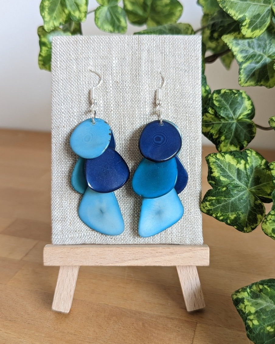 Cascade Tagua Nut Earrings - The Happy Elephant - Tagua Jewellery