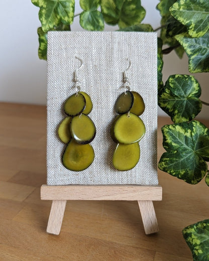 Cascade Tagua Nut Earrings - The Happy Elephant - Tagua Jewellery