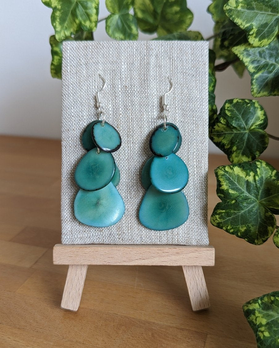 Cascade Tagua Nut Earrings - The Happy Elephant - Tagua Jewellery
