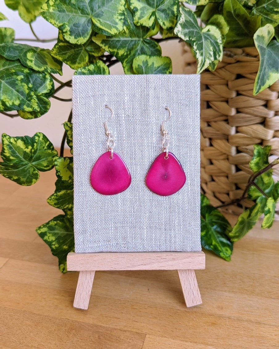 Chica Handmade Tagua Nut Earrings - The Happy Elephant - Tagua Jewellery