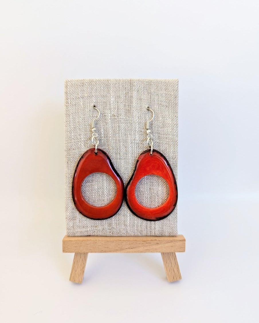 Floreana Tagua Nut Handmade Earrings - The Happy Elephant - Tagua Jewellery