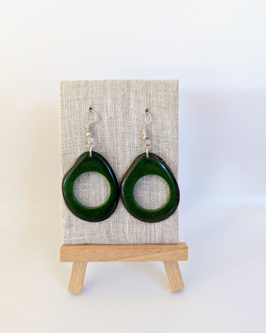 Floreana Tagua Nut Handmade Earrings - The Happy Elephant - Tagua Jewellery