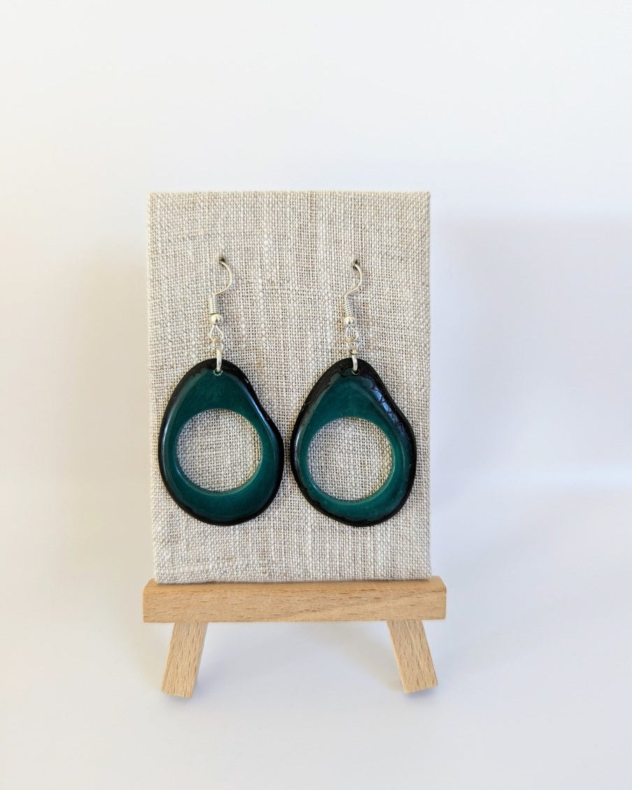 Floreana Tagua Nut Handmade Earrings - The Happy Elephant - Tagua Jewellery