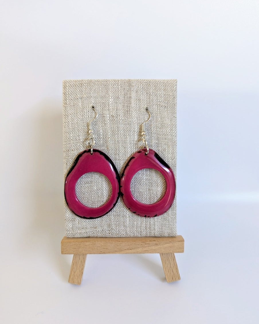 Floreana Tagua Nut Handmade Earrings - The Happy Elephant - Tagua Jewellery