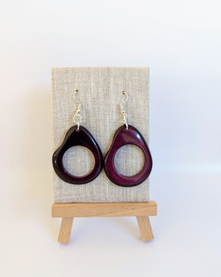 Floreana Tagua Nut Handmade Earrings - The Happy Elephant - Tagua Jewellery