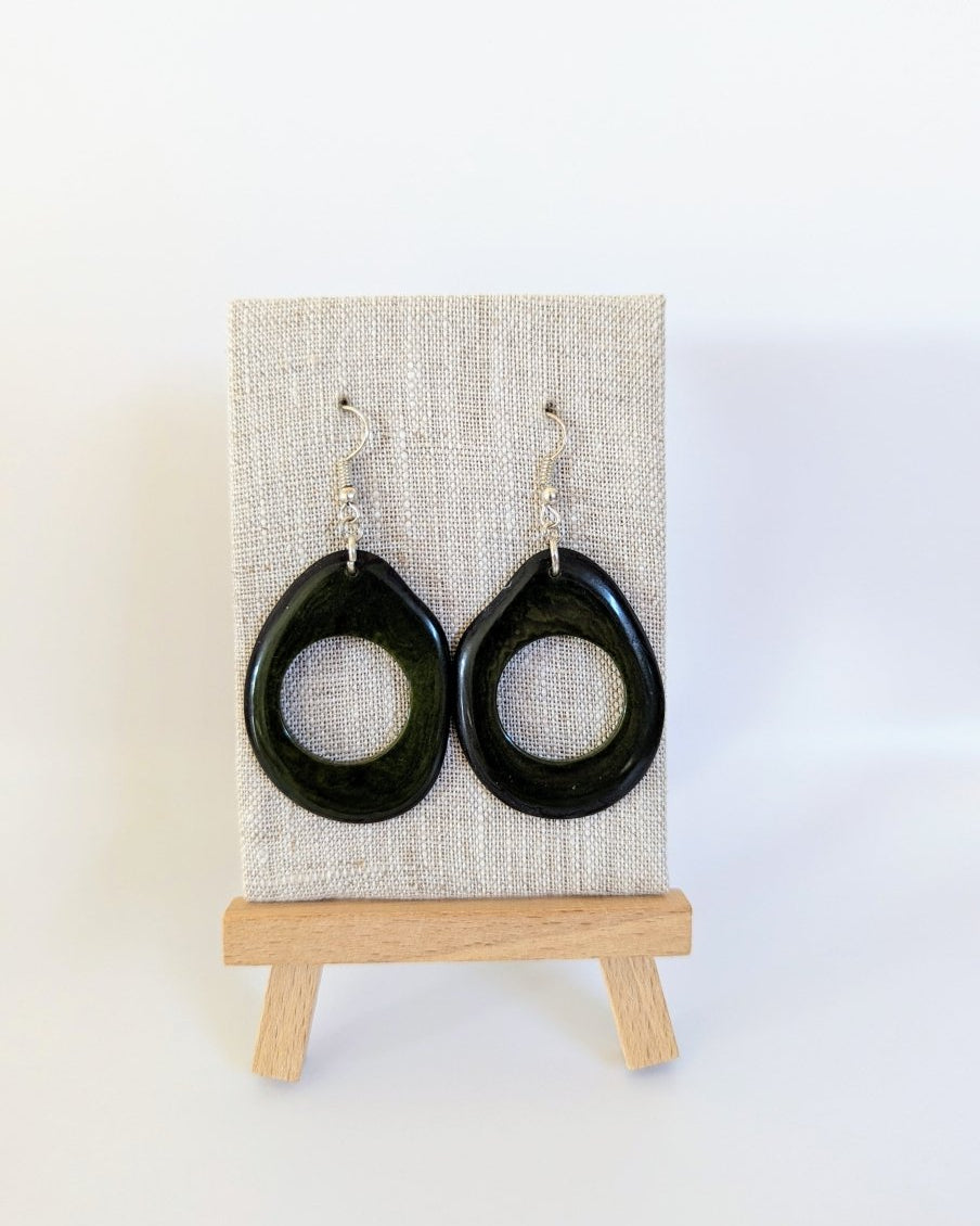 Floreana Tagua Nut Handmade Earrings - The Happy Elephant - Tagua Jewellery