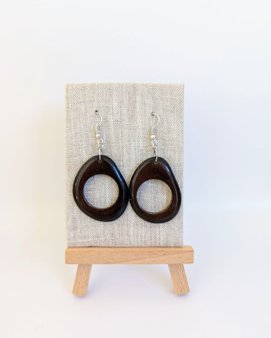 Floreana Tagua Nut Handmade Earrings - The Happy Elephant - Tagua Jewellery