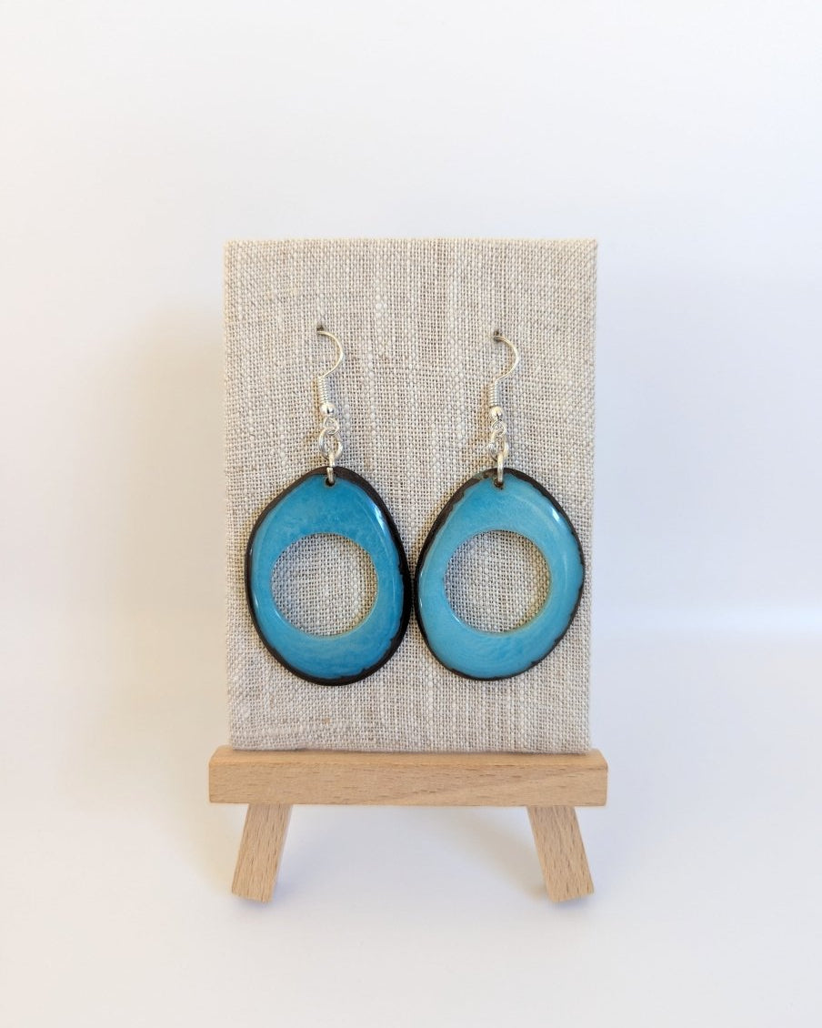 Floreana Tagua Nut Handmade Earrings - The Happy Elephant - Tagua Jewellery