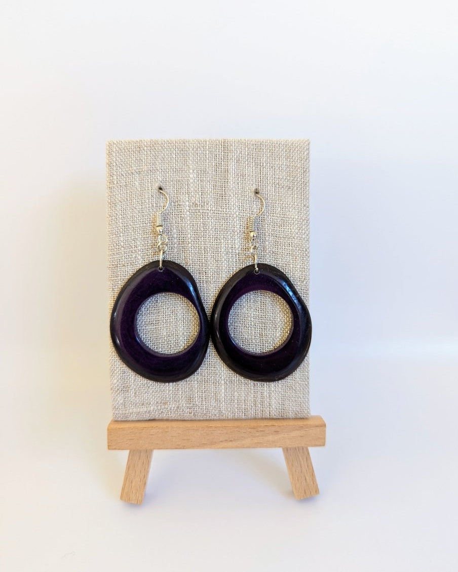 Floreana Tagua Nut Handmade Earrings - The Happy Elephant - Tagua Jewellery