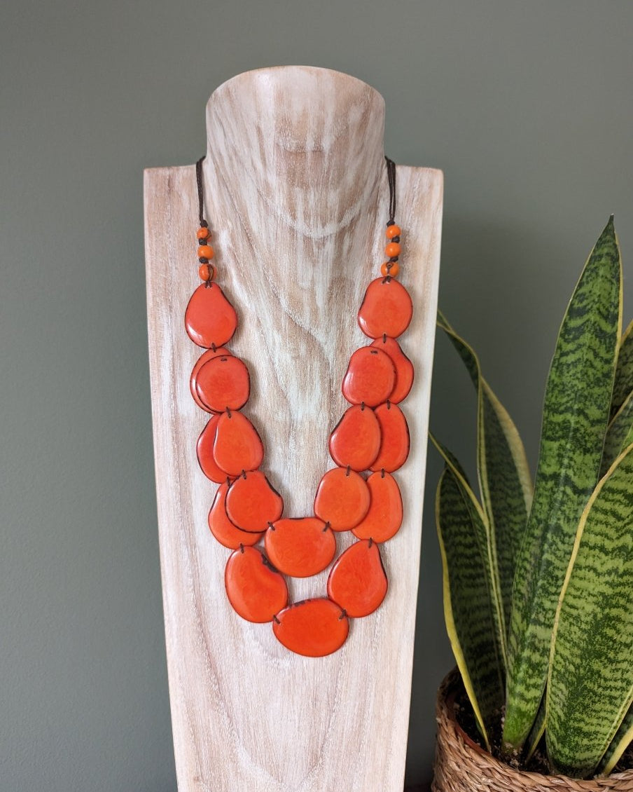Francesca Tagua Nut Necklace - The Happy Elephant - Tagua Jewellery