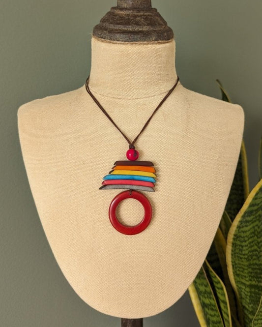 Luna Tagua Nut Pendant Necklace - The Happy Elephant - Tagua Jewellery