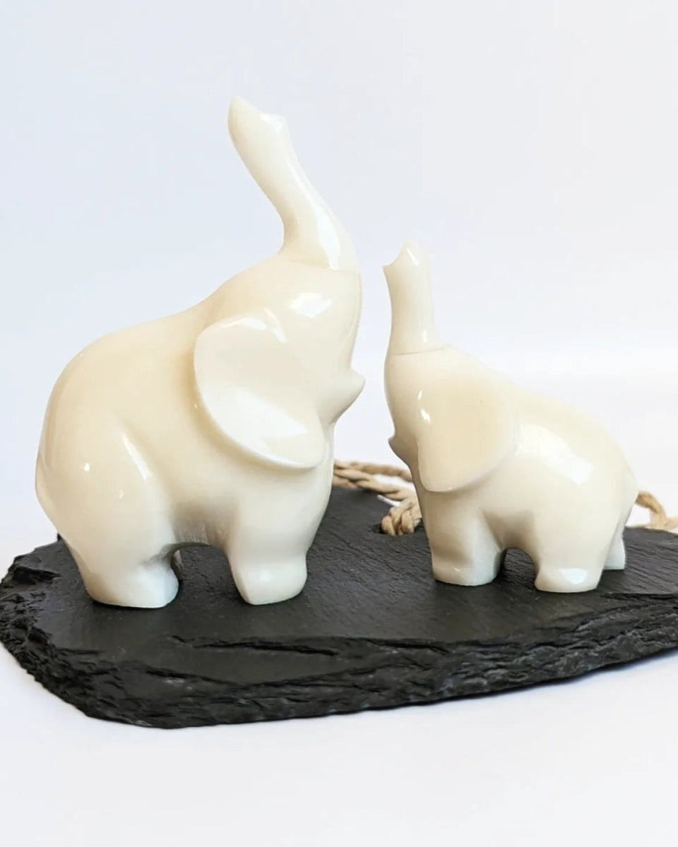 Mummy & Baby Elephant Set - The Happy Elephant - Tagua Jewellery