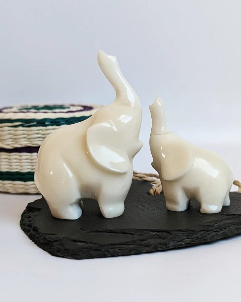 Mummy & Baby Elephant Set - The Happy Elephant - Tagua Jewellery