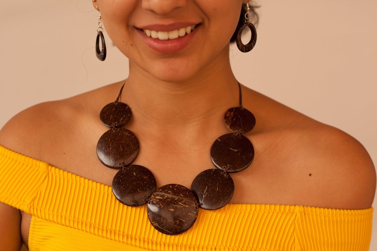 Natasha Coconut Necklace - The Happy Elephant - Tagua Jewellery