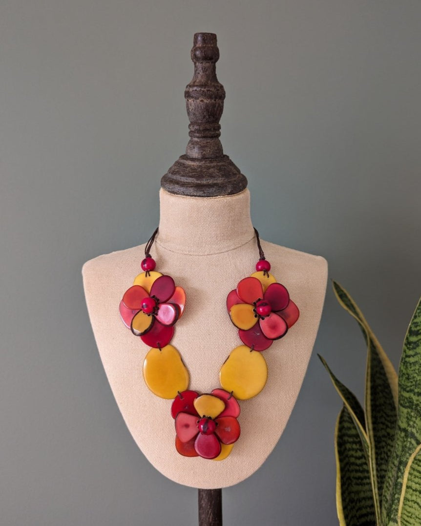 Petal Tagua Nut Necklace - The Happy Elephant - Tagua Jewellery