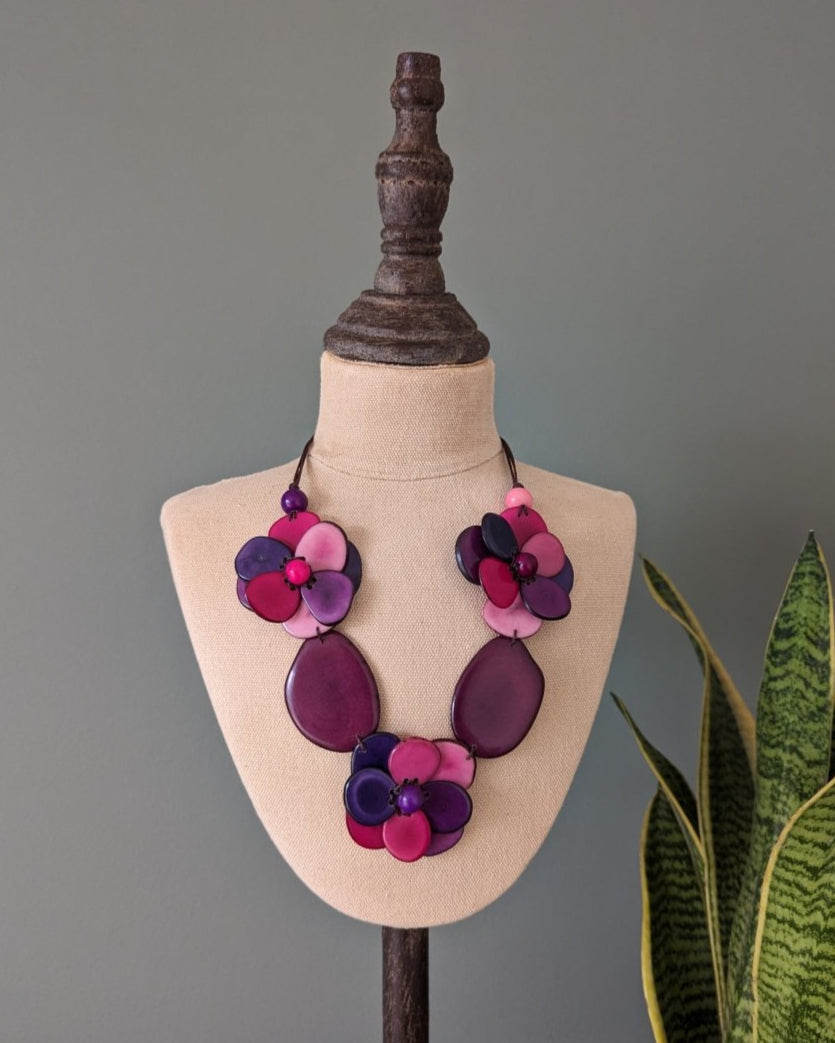 Petal Tagua Nut Necklace - The Happy Elephant - Tagua Jewellery