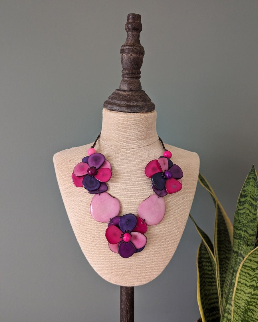 Petal Tagua Nut Necklace - The Happy Elephant - Tagua Jewellery
