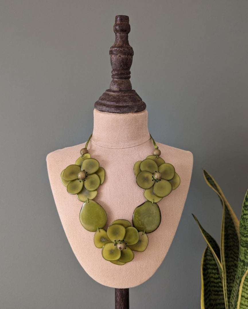 Petal Tagua Nut Necklace - The Happy Elephant - Tagua Jewellery