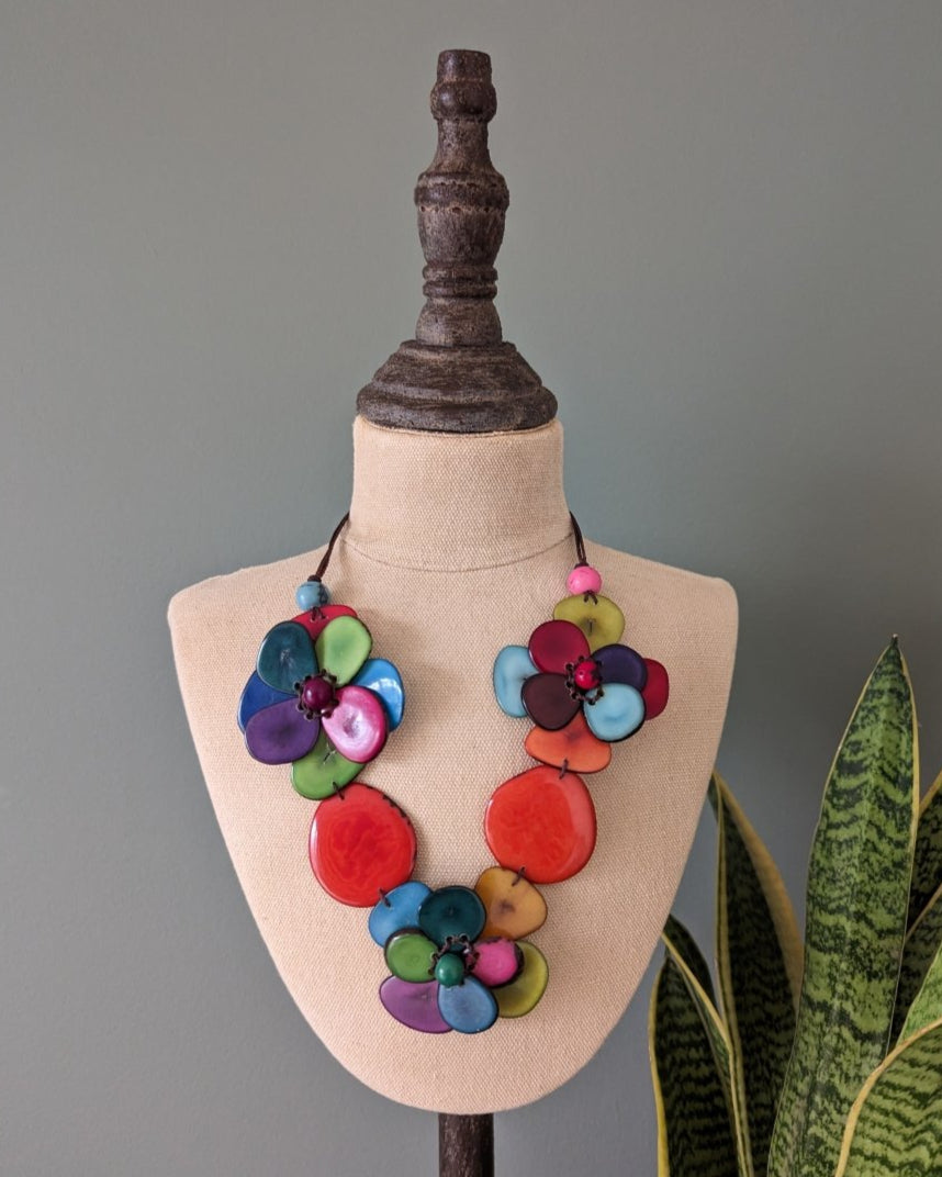 Petal Tagua Nut Necklace - The Happy Elephant - Tagua Jewellery