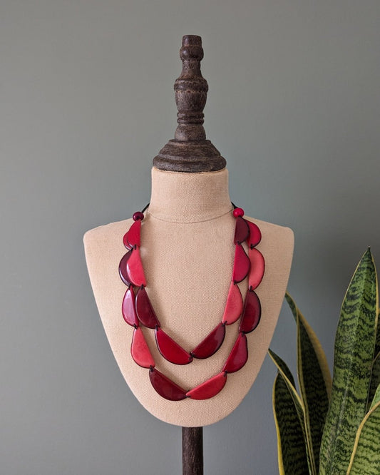 SMILE — Handmade Tagua Statement Necklace - The Happy Elephant - Tagua Jewellery