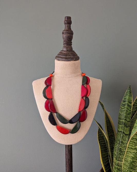 SMILE — Handmade Tagua Statement Necklace - The Happy Elephant - Tagua Jewellery