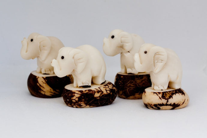 Tagua Carvings - The Happy Elephant - Tagua Jewellery